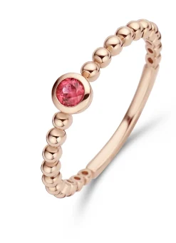 Roségouden ring, 0.13 ct robijn, Ensemble