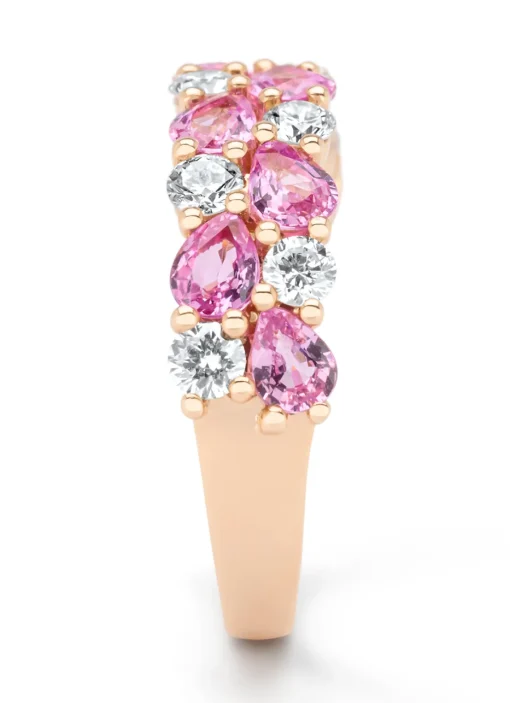Roségouden ring, 1.65 ct roze saffier, Eden