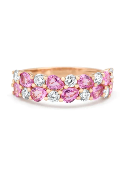 Roségouden ring, 1.65 ct roze saffier, Eden
