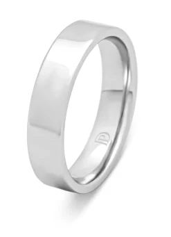 Witgouden 14 kt trouwring, Wedding