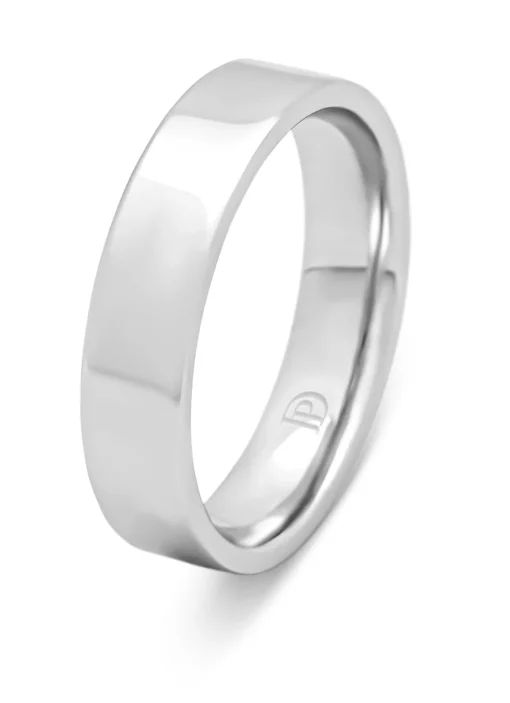 Witgouden 14 kt trouwring, Wedding