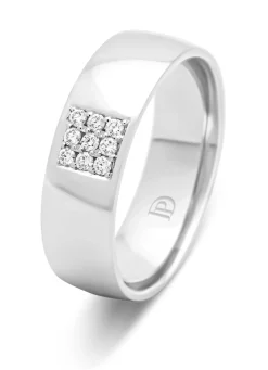 Witgouden 14 kt trouwring, Wedding