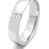 Witgouden 14 kt trouwring, Wedding