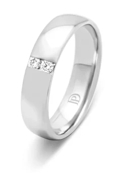 Witgouden 14 kt trouwring, Wedding