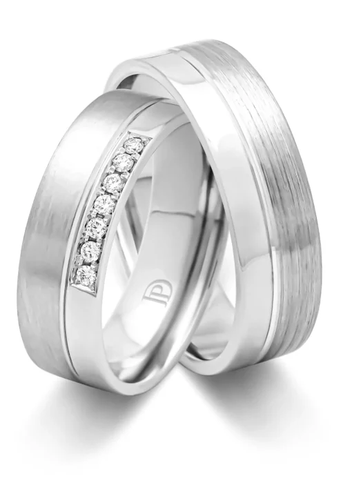 Witgouden 18 kt trouwring, Wedding