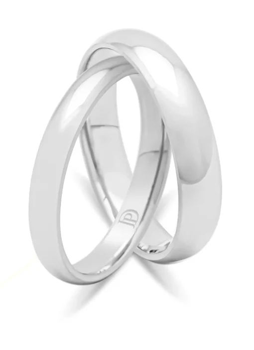 Witgouden 14 kt trouwring, Wedding