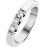 Witgouden alliance ring, 0.39 ct diamant, Groeibriljant