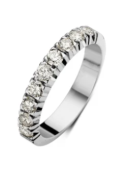 Witgouden alliance ring, 0.90 ct diamant, Groeibriljant