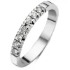Witgouden alliance ring, 0.21 ct diamant, Groeibriljant