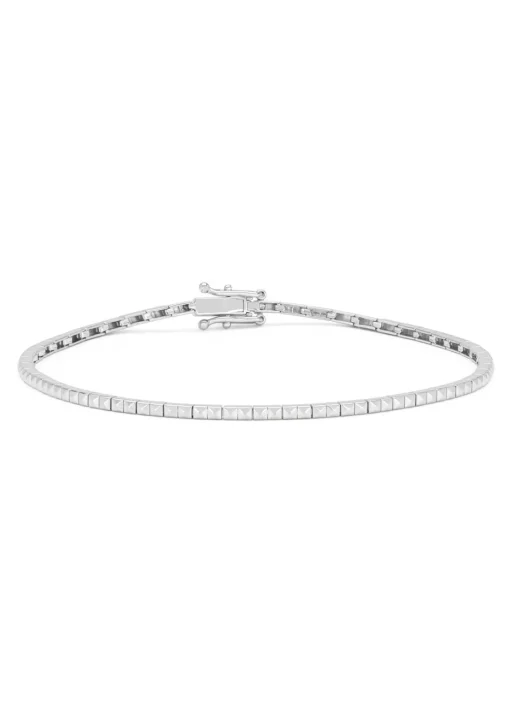 Witgouden armband, 0.04 ct diamant, Ensemble