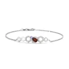 Witgouden armband, 0.55 ct granaat, Queen Bee