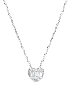 Witgouden collier, 0.27 ct diamant, Gallery