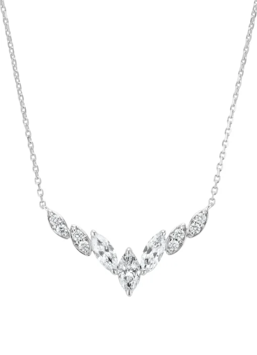 Witgouden collier, 0.95 ct diamant, Gallery