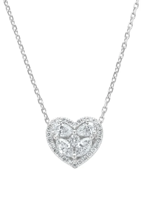Witgouden collier, 0.52 ct diamant, Gallery
