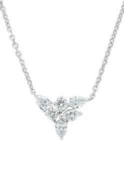 Witgouden collier, 0.77 ct diamant, Gallery