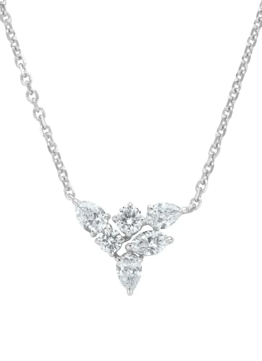 Witgouden collier, 0.77 ct diamant, Gallery