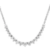 Witgouden collier, 1.38 ct diamant, Hearts & Arrows