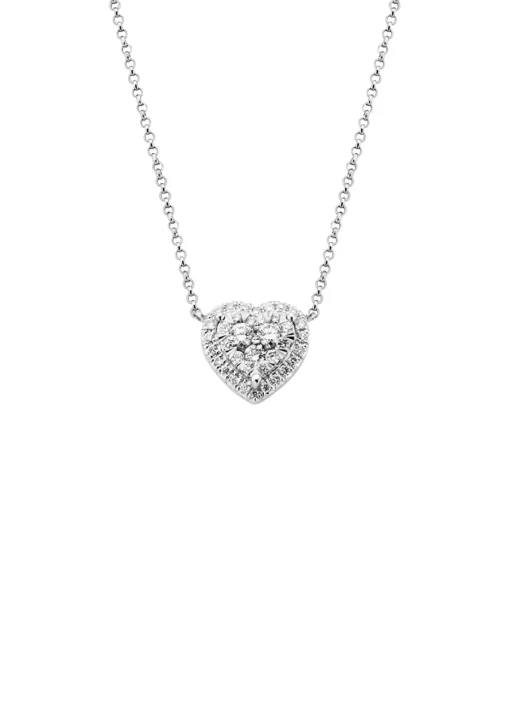 Witgouden collier, 0.39 ct diamant, Enchanted
