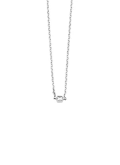 Witgouden collier, 0.04 ct diamant, Joy