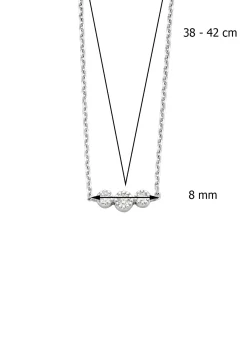Witgouden collier, 0.11 ct diamant, Joy