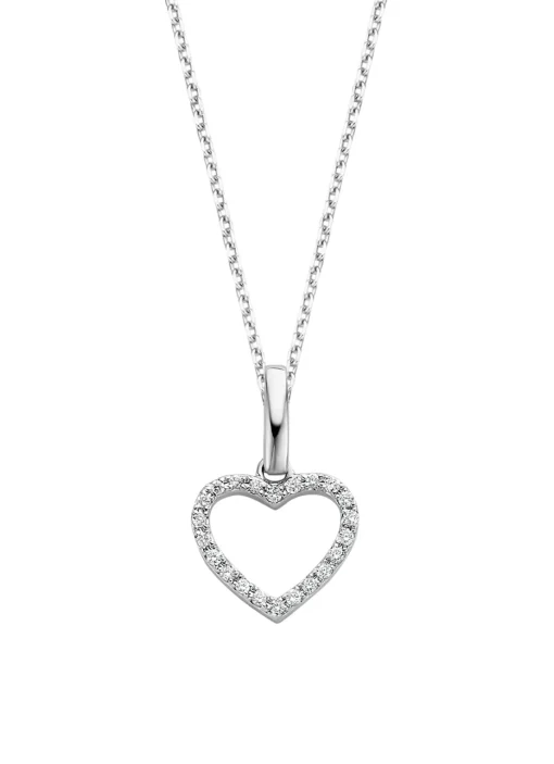 Witgouden hanger, 0.06 ct diamant, Dreamer