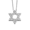 Witgouden hanger, 0.45 ct diamant, Hearts & Arrows