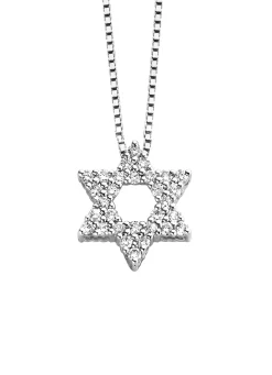 Witgouden hanger, 0.45 ct diamant, Hearts & Arrows