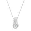 Witgouden hanger, 0.41 ct diamant, Hearts & Arrows