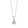 Witgouden hanger, 0.16 ct diamant, Hearts & Arrows