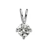 Witgouden hanger, 0.36 ct diamant, Groeibriljant