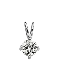 Witgouden hanger, 0.36 ct diamant, Groeibriljant