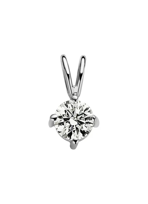 Witgouden hanger, 0.36 ct diamant, Groeibriljant