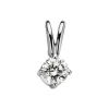 Witgouden hanger, 0.12 ct diamant, Groeibriljant