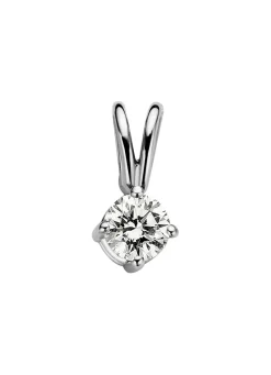 Witgouden hanger, 0.15 ct diamant, Groeibriljant