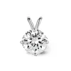 Witgouden hanger, 0.57 ct diamant, Groeibriljant