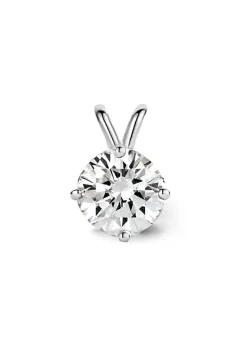 Witgouden hanger, 0.57 ct diamant, Groeibriljant