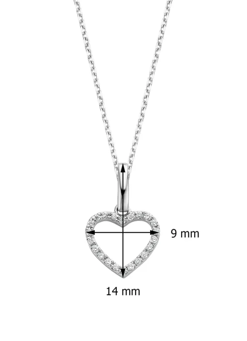 Witgouden hanger, 0.06 ct diamant, Dreamer