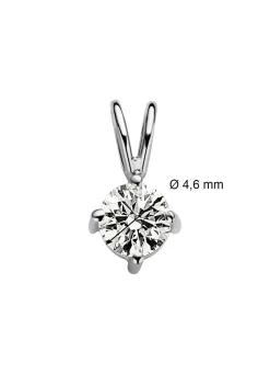Witgouden hanger, 0.36 ct diamant, Groeibriljant