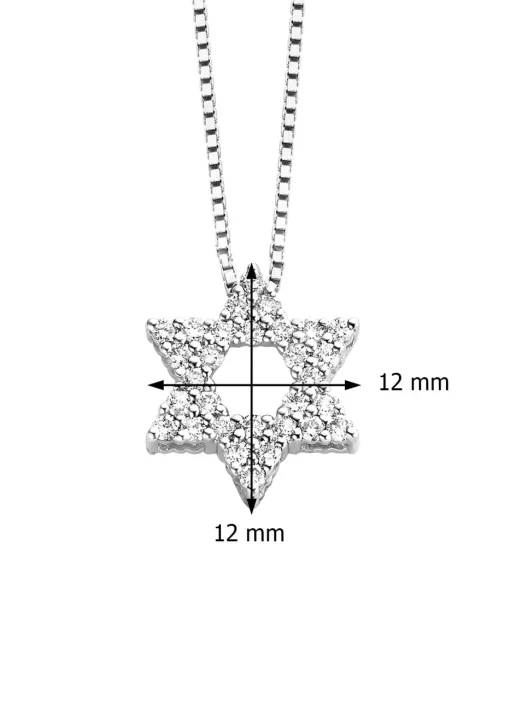 Witgouden hanger, 0.45 ct diamant, Hearts & Arrows