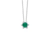 Witgouden hanger, 0.35 ct smaragd, Empress