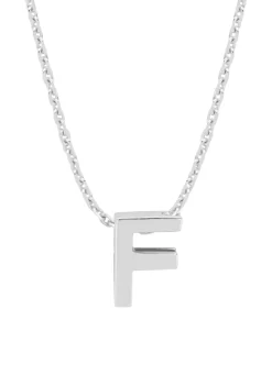Witgouden hanger F, Alphabet