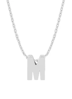 Witgouden hanger M, Alphabet