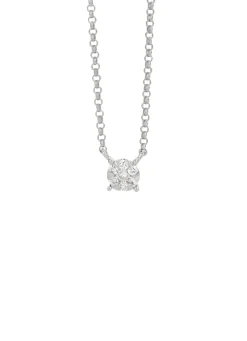 Witgouden hanger met collier, 0.09 ct diamant, Enchanted