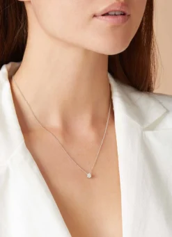 Witgouden hanger met collier, 0.14 ct diamant, Enchanted