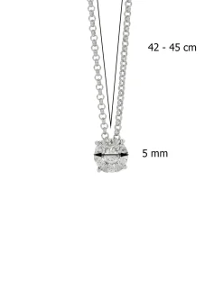 Witgouden hanger met collier, 0.14 ct diamant, Enchanted