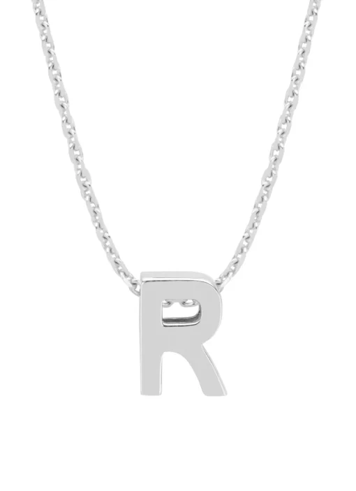Witgouden hanger R, Alphabet
