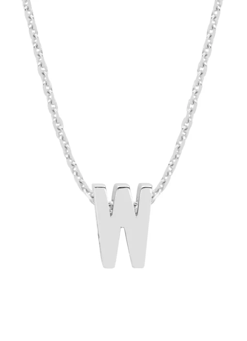 Witgouden hanger W, Alphabet