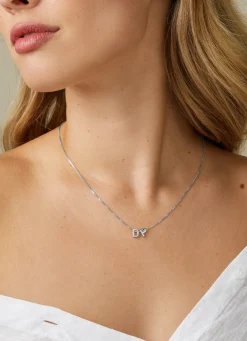 Witgouden hanger Z, 0.05 ct diamant, Alphabet