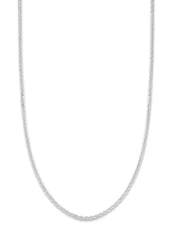 Witgouden jasseron collier Timeless Treasures (42cm)