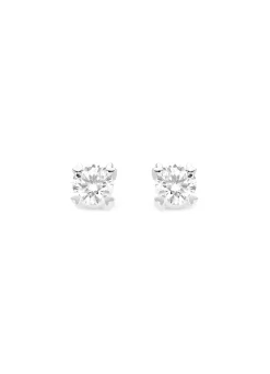 Witgouden oorsieraden, 0.28 ct diamant, Hearts & Arrows